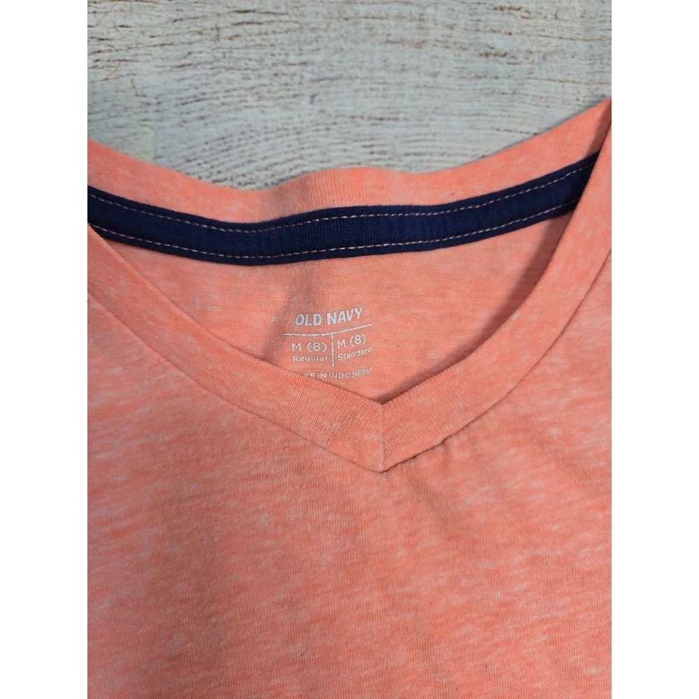 LOT of 2 Old Navy Boys V-Neck T-Shirts Size Medium (8) - Short Sleeve Cotton
